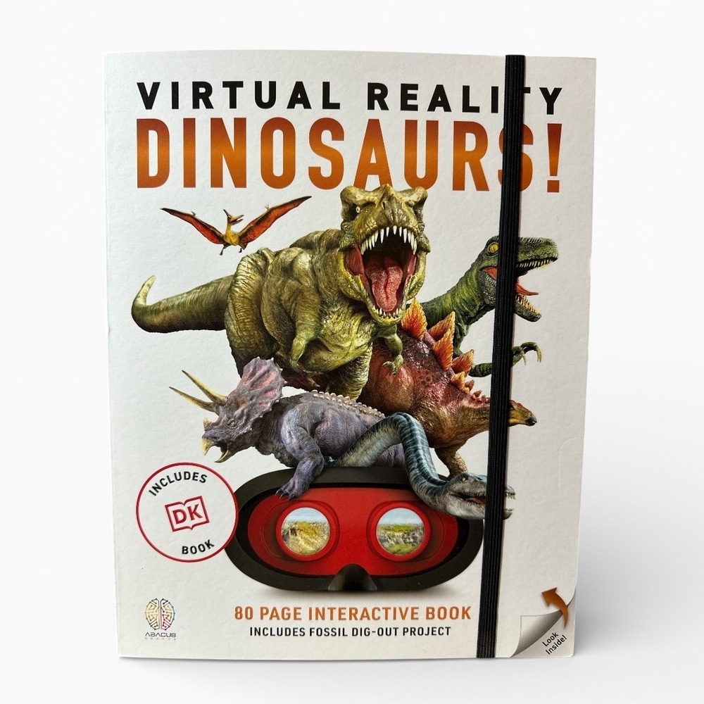 VR Dinosaurs Kit Kids Virtual Reality Book Dig Project Interactive Abacus Brands